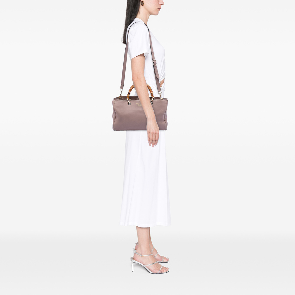 Pre-Loved Gucci Medium Calfskin Bamboo Shopper Satchel - Picture 7 of 7